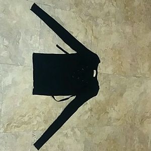 Hollister Laced V-Neck Ribbed Sweater